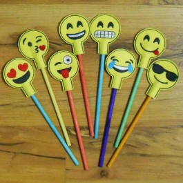 Ronels Creations | Secrets Of Embroidery|Emoji Pencil Toppers