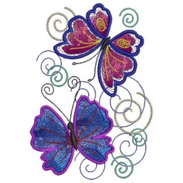 Allstitch | Secrets Of Embroidery|Butterflies Stipple Applique